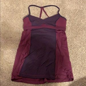 maroon lululemon tank top